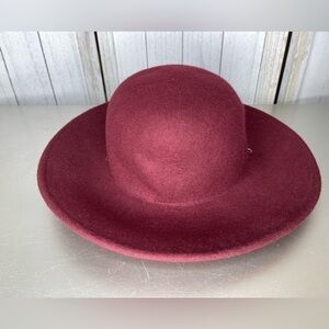 prAna Red Felt Women's Stevie Brimmed Floppy Wool Hat